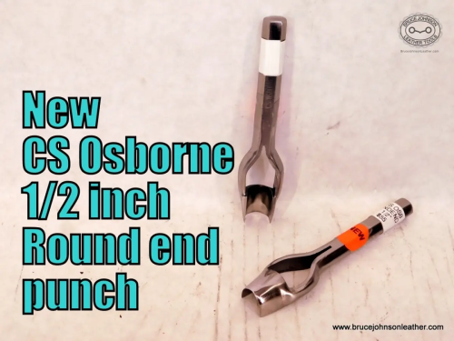 CS Osborne New 1/2 inch round end punch, sharpened – $55.00-in stock.