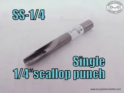 SS-1-4 – single scallop half round Punch, 1/4 inch – $10.00 - In stock