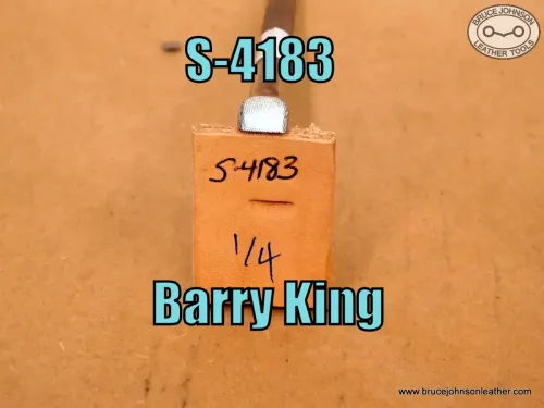 SOLD – S-4183 – Barry King checkered beveler, 1/4 inch – $25.00.
