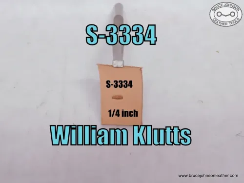 S-3334 – William Klutts checkered beveler, 1/4 inch – $35.00.