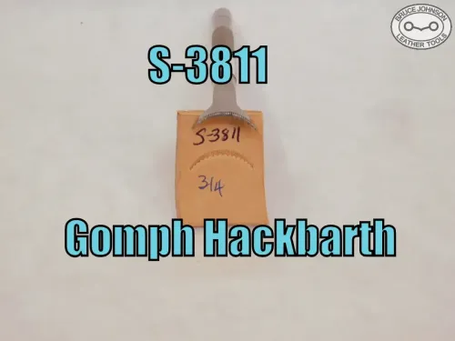 SOLD - S-3811 – Gomph Hackbarth line and scalloped vein stamp, 3/4 inch – $40.00.