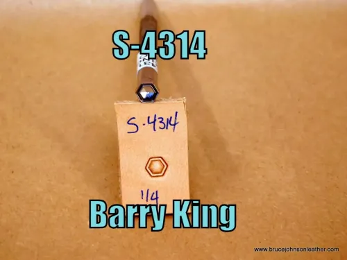 S-4314 – Barry King hexagonal geometric stamp, 1/4 inch – $45.00.