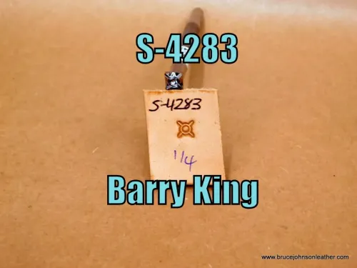 S-4283 – Barry King geometric stamp, 1/4 inch – $45.00.