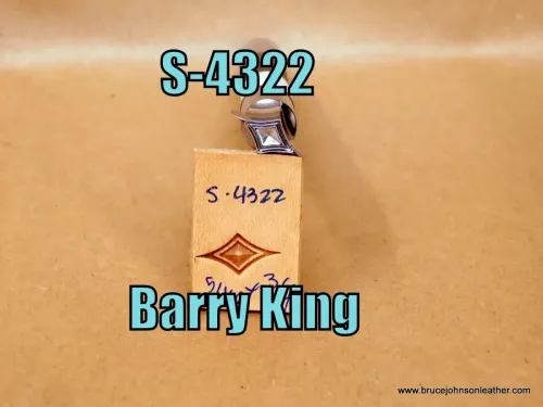 S-4332 – Barry King geometric stamp, 5/16 X 3/4 inch – $45.00.