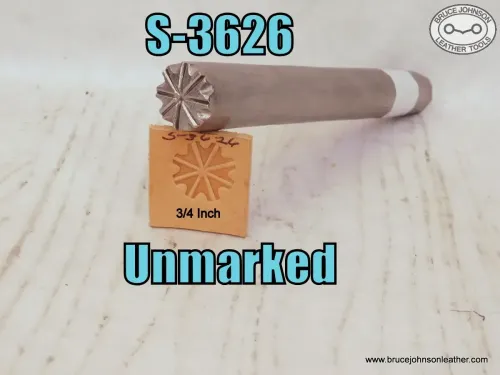 SOLD - S-3626 – unmarked forged geometric stamp, 3/4 inch – $60.00.