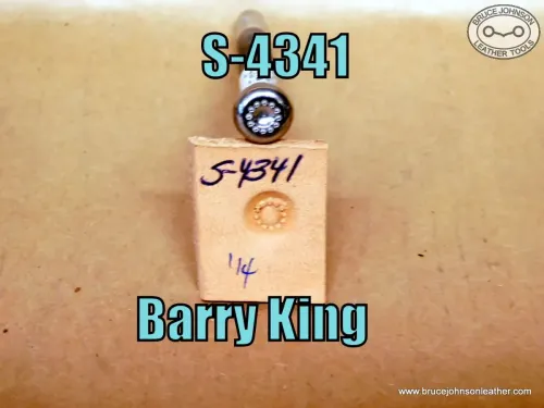 S-4341 – Barry King flower center, 1/4 inch across dots – $30.00