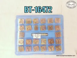 BT-16472 – log letter set, 3/4 inch in plastic tray – $50.00.