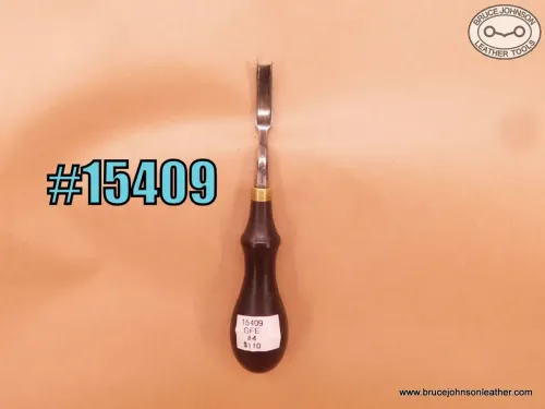 15409 – Gomph #4 French edger, 1/4 inch of cut – $110.00