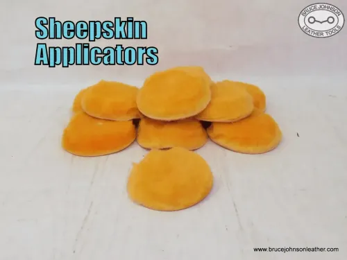 Sheepskin Applicators, edge trimmed - 3-1/4 inch - use to apply treatments or buff - 12 for $18.00. - In Stock