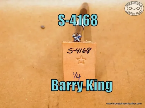 S-4168 – Barry King star stamp, 1/4 inch wide – $35.00.