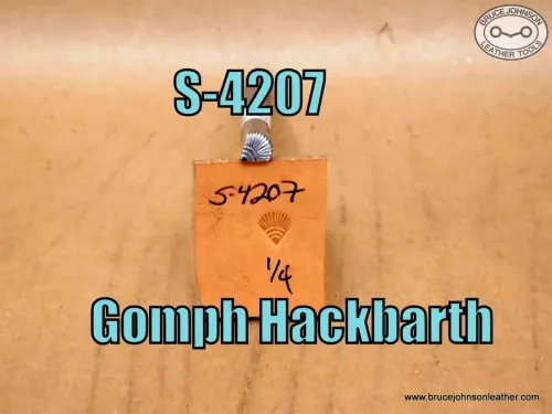 S-4207 – Gomph Hackbarth shell filler stamp, 1/4 inch wide – $35.00