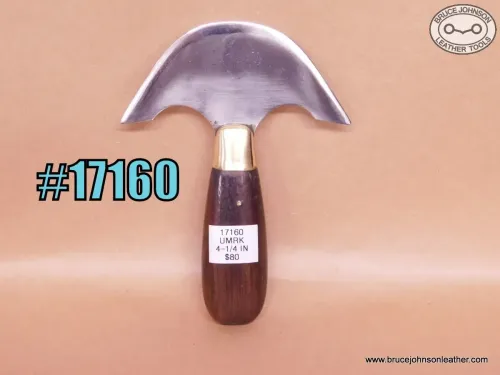 17160 – Unmarked round knife, 4-1/4 inch wide – $80.00