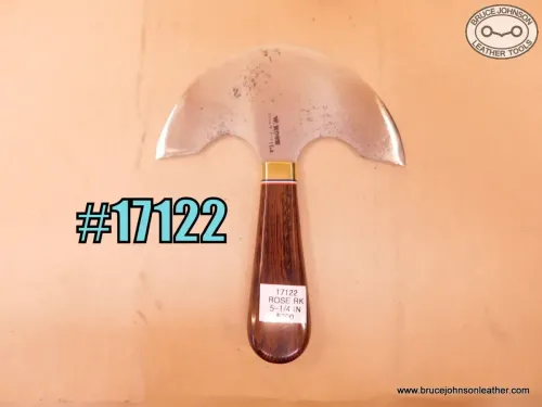 SOLD – 17122 – Rose round knife, 5-1/4 inch wide, beautifully re-handled, light arrested pitting – $200.00.