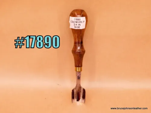 17890 – CS Osborne 3/4 inch wooden handle round end punch – $100.00.
