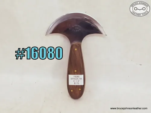 16080 – Brett Bronson round knife, 4-1/4 inches wide – $175.00.