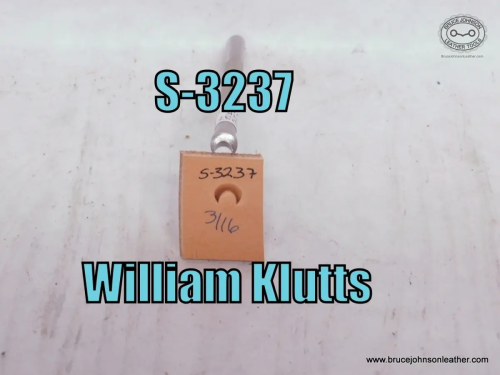 S-3237-William Klutts crowner stamp, 3-16 inch at base – $30.00.