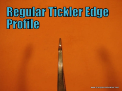 Regular tickler profile-leaves a narrow crisp crease line.