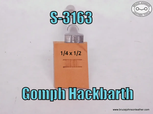 S-3163 – Gomph Hackbarth rope center basket stamp, 1/4 X 1/2 inch – $50.00
