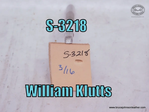 S-3218-William Klutts checkered beveler 3-16 inch wide – $35.00