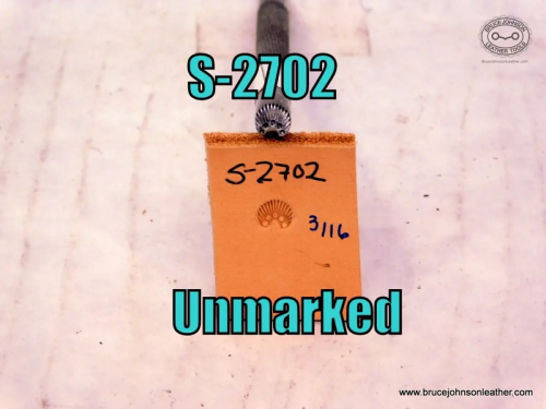 S-2702 – Unmarked border stamp, 3-16 inch wide at base – $45.00.