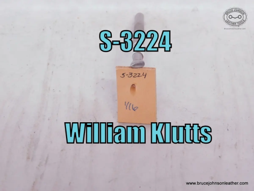 S-3224-William Klutts undershot lifter stamp, 1-16 inch – $35.00.