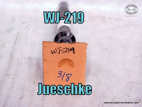 WJ-219 – Jueschke half flower center- Border stamp, 3-8 inch wide – $90.00.