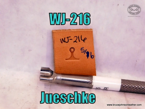 WJ-216 – Jueschke meander stamp with seed tip, 5-16 inch base – $75.00.