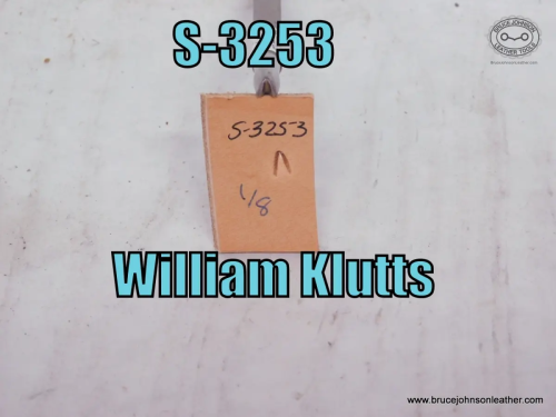 S-3253-William Klutts mule foot, 1-8 inch – $25.00.