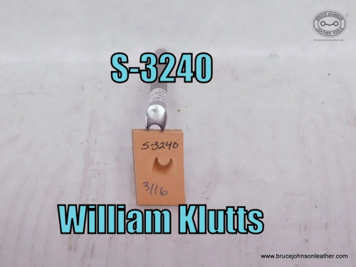 S-3240-William Klutts crowner stamp, 3-16 inch – $30.00.