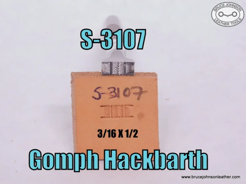 S-3107 – Gomph Hackbarth basket stamp, 3/16 X 1/2 - $55.00