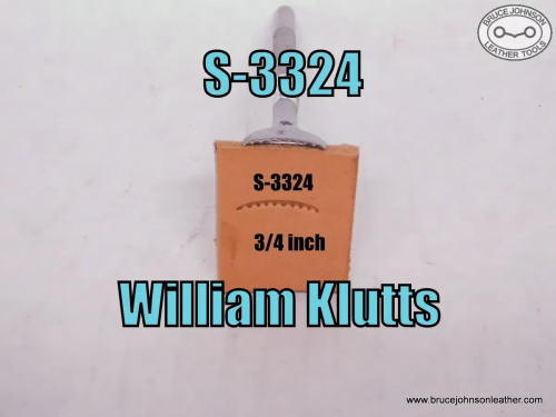 S-3324 – William Klutts lined and scalloped veiner, 3/4 inch – $35.00.