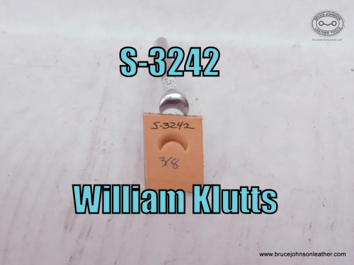 S-3242 - William Klutts crowner stamp, 3-8 inch wide at base - $30.00