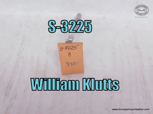 S-3225 William Klutts undershot lifter stamp, 3-32 inch – $35.00.