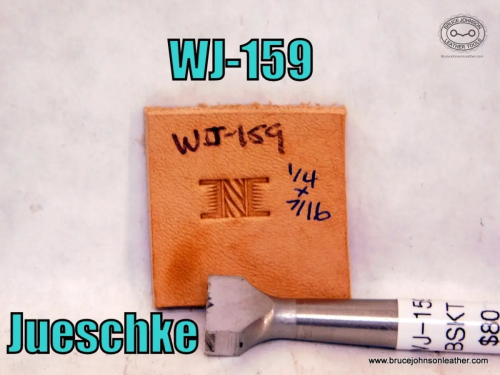 WJ-159 – Jueschke rope center basket stamp, 1-4X 7-16 inch – $80.00