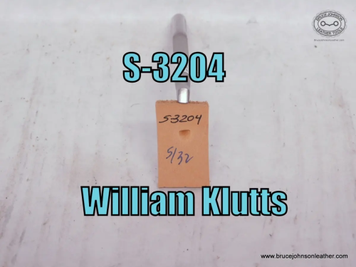 S-3204-William Klutts smooth beveler, 5-32 inch wide – $25.00.