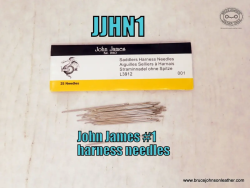JJHN1 – John James #1 blunt hand sewing harness needles, 2-3/16 inches long. 25 pack – $7.00