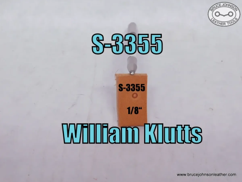 S-3355 – William Klutts 1/8 inch smooth seed stamp – $25.00.