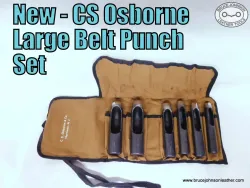 CS Osborne K-245L – large belt punch set with pouch - 1/2, 9/16, 5/8,3/4, 7/8, &1 inch – $160.00. - in stock