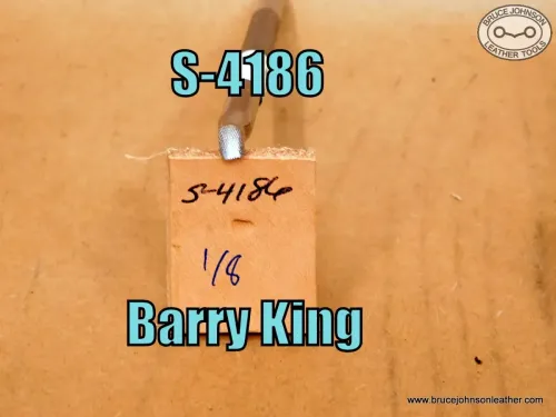 SOLD – S-4186 – Barry King checkered beveler, 1/8 inch – $25.00.
