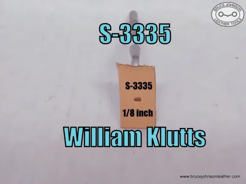 S-3335 – William Klutts checkered beveler, 1/8 inch – $35.00.