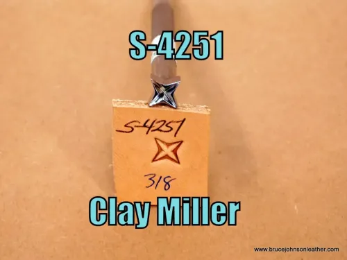 S-4251 – Clay Miller geometric stamp, 3/8 inch – $40.00.