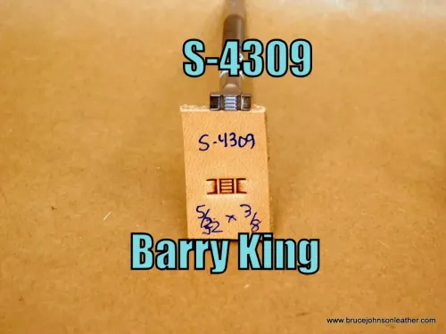 S-4309 – Barry King bar center basket stamp, 5/32 X 3/8 inch – $45.00.