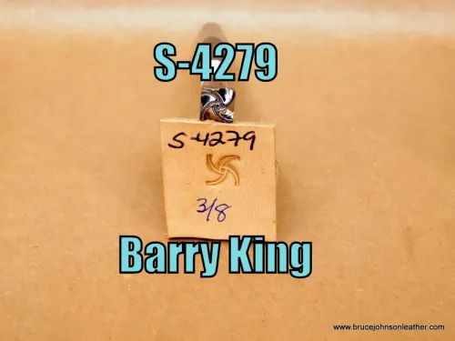 S-4279 – Barry King geometric stamp, 3/8 inch – $45.00.