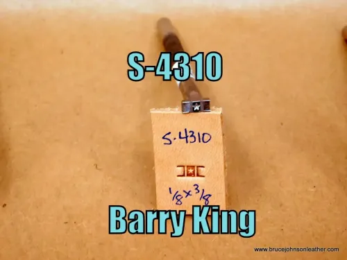 S-4310 – Barry King basket stamp, 1/8 X 3/8 inch – $45.00.