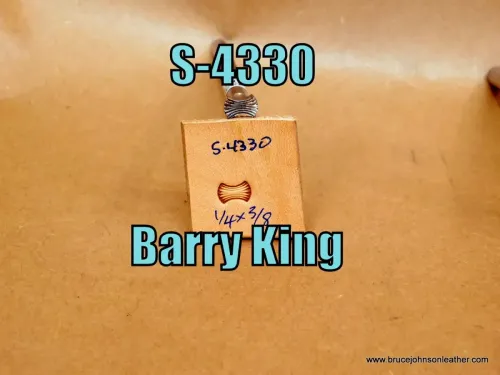 S-4330 – Barry King geometric stamp, 1/4X 3/8 inch – $45.00.