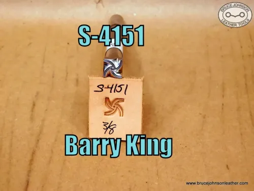 SOLD – S-4151 – Barry King geometric stamp, 3/8 inch – $45.00.