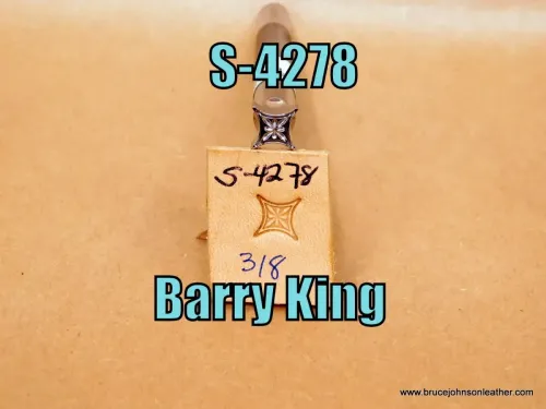 S-4278 – Barry King geometric stamp, 3/8 inch – $45.00.