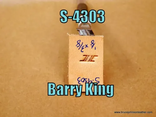 S-4303 – Barry King diagonal basket stamp, 1/8 X 3/ 8 inch – $45.00.