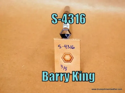 S-4316 – Barry King geometric stamp, 3/8 inch – $45.00