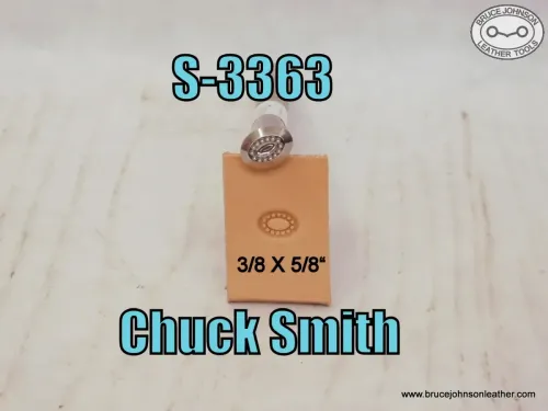 SOLD - S-3363 – Chuck Smith oval flower center, 3/8 X 5/8 inch – $50.00.